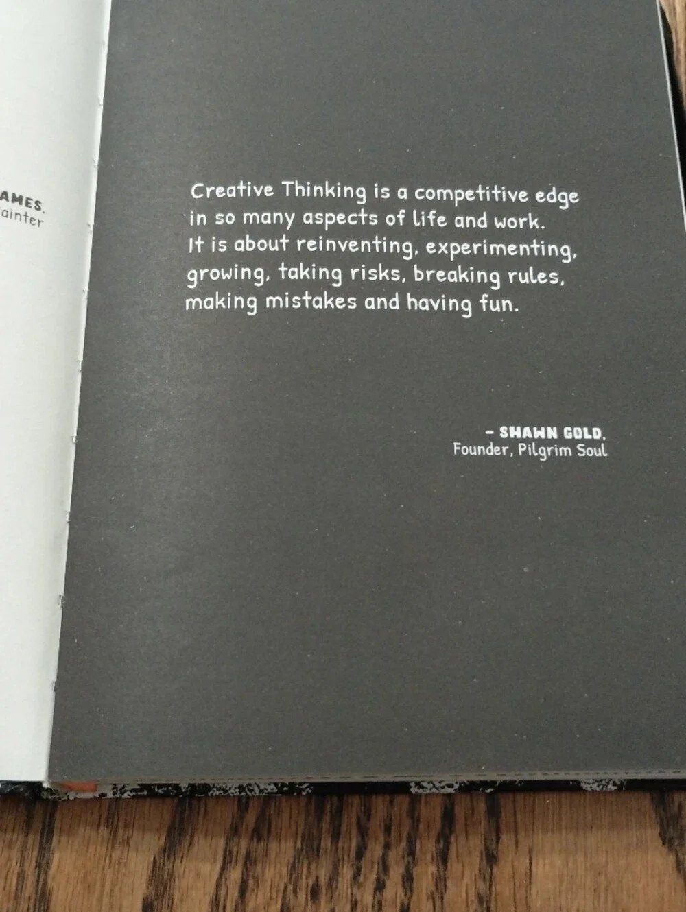 Pilgrim Creative Thinking Journal - Black, White, Orange